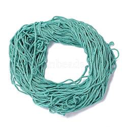 Polyester Cord, Twisted Cord, Dark Cyan, 5mm, about 97~100m/bundle(NWIR-P021-050)