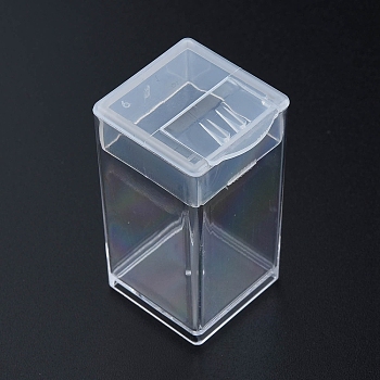 Plastic Bead Storage Containers, Rectangle, Clear, 5x2.95x2.7cm