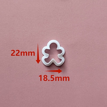 Christmas Plastic Molds, Clay Cutters, Clay Modeling Tools, for Earring Making, Gingerbread Man, 2.2x1.85cm