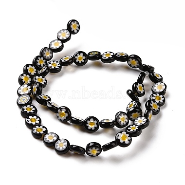 Vidrio millefiori artesanal planas hebras de perlas redondas(LK-P011-20)-3