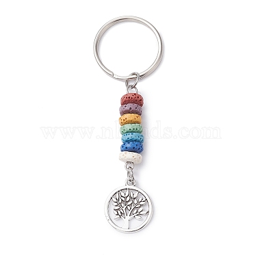 Colorful Tree of Life Alloy Keychain
