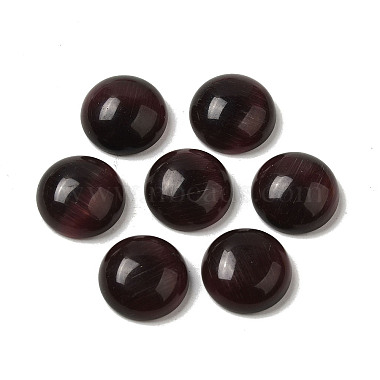 Coconut Brown Half Round Glass Cabochons