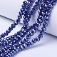 Chapelets de perles en verre galvanoplastique(X-EGLA-A034-P4mm-A11)-1