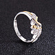 SHEGRACE Creative Design Rhodium Plated 925 Sterling Silver Finger Ring(JR190A)-3