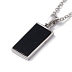 Brass The Star Rectangle Tarot Card Pendant Necklace with Cubic Zirconia(NJEW-G095-07P)-2
