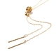 Crystal Rhinestone Rondelle Slider Pendant Necklace with Brass Cable Chains for Women(NJEW-JN03816)-4
