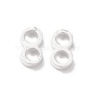 Brass Linking Rings, Number 8 Connector, 925 Sterling Silver Plated, 4x8x1.8mm, Inner Diameter: 2.8mm(FIND-Z039-17S)