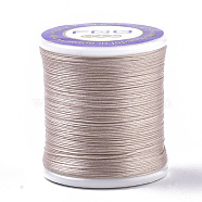 Nylon 66 Coated Beading Threads for Seed Beads, Dark Salmon, 0.1mm, about 54.68 yards(50m)/roll(NWIR-R047-003)