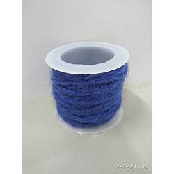 Jute Cord, Jute String, Jute Twine, for Jewelry Making, Royal Blue, 2mm, about 10.93 yards(10m)/roll(OCOR-WH0002-14)
