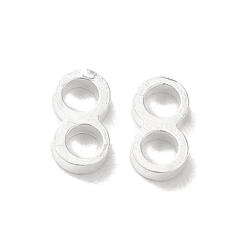 Brass Linking Rings, Number 8 Connector, 925 Sterling Silver Plated, 4x8x1.8mm, Inner Diameter: 2.8mm