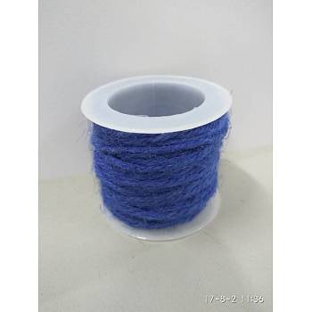 Jute Cord, Jute String, Jute Twine, for Jewelry Making, Royal Blue, 2mm, about 10.93 yards(10m)/roll