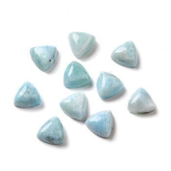 Natural Larimar Cabochons, Triangle, 7x7x3.5mm