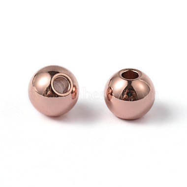 Rose Gold Round 202 Stainless Steel Beads
