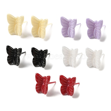 Hypoallergenic Bioceramics Zirconia Ceramic Butterfly Stud Earrings(EJEW-C065-01)-2