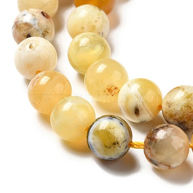 Chapelets de perles en opale jaune naturelle(G-G992-A02-A)-4