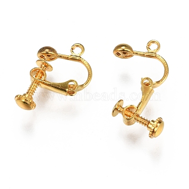 Brass Screw-Back Earring with Loop(X-EC143-M)-2