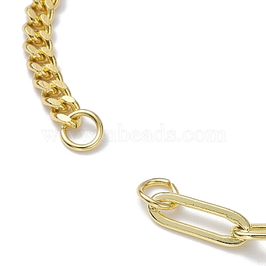 Brass Curb & Paperclip Chains Bracelet Making(BJEW-JB10030-01)-2
