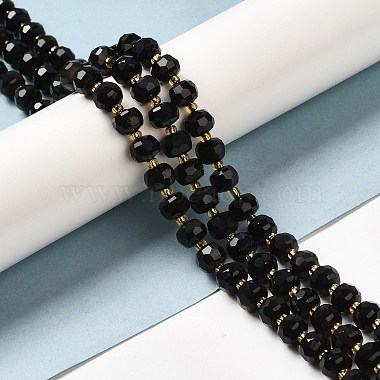 Natural Black Onyx(Dyed & Heated) Beads Strands(G-P508-A03-01)-2