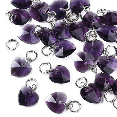 Faceted Transparent Glass Charms(GLAA-T024-04)-2