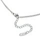 304 Stainless Steel Curb Chain Necklace for Men Women(NJEW-YW0001-12)-2