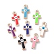 CCB Plastic Enamel Pendants(CCB-F024-04KCG)-1