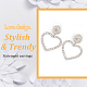 2 Pairs 2 Colors Crystal Rhinestone Hollow Out Heart Dangle Stud Earrings(EJEW-AN0001-26)-3