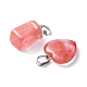 12Pcs 5 Styles Cherry Quartz Glass Pendants(G-FS0005-61)-3