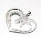 Chakra Jewelry Brass Gemstone Heart Pendants(KK-J298-25-NR)-2