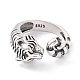 Tigre 925 anillo de brazalete de plata esterlina para mujer(STER-G032-09AS)-2