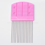 Paper Quilling Combs, Paper Craft Tool, Hot Pink, 140x80x7mm(DIY-R067-09)