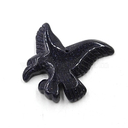 Carved Natural Obsidian Pendants, Eagle, 40x40x8mm(PW-WG41647-03)