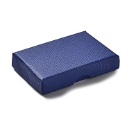 Cardboard Jewelry Set Boxes, with Sponge Inside, Rectangle, Blue, 7.05~7.15x5.05x1.55~1.6cm(CBOX-C016-01E-02)