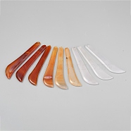 Natural Agate Massage Stick, Gua Sha Massage Tools, for Soft Tissue, Physical Therapy Stuff Used for Back, Legs, Arms, Neck, Shoulder, Crescent Blade Shape, Mixed Color, 105~118.5x23~25x4~5.5mm, Hole: 2mm(G-B008-05)