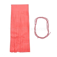 Paper Tassel Banner, with Cotton Cord, Coral, 335mm(AJEW-WH0007-01L)