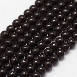Natural Mahogany Obsidian Beads Strands, Round, 3mm, Hole: 0.5mm; about 125pcs/strand(G-N0189-01-3mm)