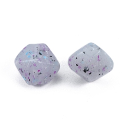 Marbled Stone Style Opaque Acrylic Beads, Nuggets, Thistle, 18~19x16.5~17x15.5~16mm, Hole: 1.8mm(OACR-G009-02D)