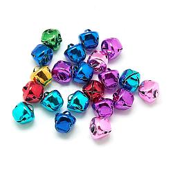 Iron Bell Charms, Mixed Color, 6mm(IFIN-S690-6mm-M)