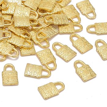 Tibetan Style Alloy Pendants, Lead Free, Nickel Free and Cadmium Free, Golden, 8mm wide, 12.8mm high, 2mm thick, hole: 3.2mm.