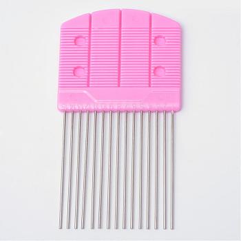 Paper Quilling Combs, Paper Craft Tool, Hot Pink, 140x80x7mm
