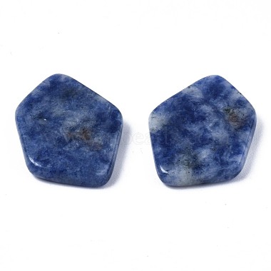 Cabochons de jaspe tache bleue naturelle(G-S359-323B)-3