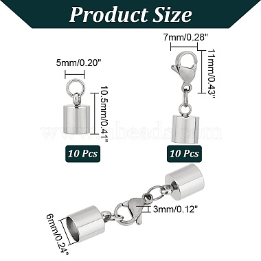 20 cierre de pinza de langosta de acero inoxidable de 2 estilos.(FIND-AB00043)-4