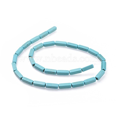 perles synthétiques turquoise brins(G-E456-29A-1)-2