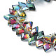Electroplate Rhombus Glass Beads Strands(EGLA-A036-12A-HP02)-3