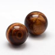 Grade A Natural Tiger Eye Round Beads, Gemstone Sphere, No Hole/Undrilled, 8mm(G-L451-02-8mm)