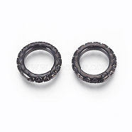 304 Stainless Steel Spring Gate Rings, O Rings, Gunmetal, 23x3.5mm, Inner Diameter: 17mm(STAS-O114-089C-B)