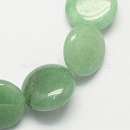 Flat Round Gemstone Natural Green Aventurine Stone Beads Strands, 12x5mm, Hole: 1mm, about 33pcs/strand, 15.7 inch(G-S110-12mm-08)