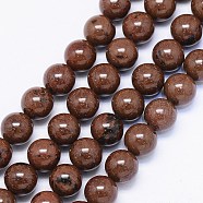 Natural Mahogany Obsidian Bead Strands, Round, 8mm, Hole: 1mm, about 50pcs/strand, 15.74 inch(X-G-F425-01)