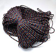 7 Inner Cores Polyester & Spandex Cord Ropes, for Rope Bracelets Making, Colorful, 4mm, about 109.36 yards(100m)/bundle, 420~500g/bundle(RCP-R006-065)
