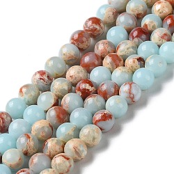 Synthetic Imperial Jasper Dyed Beads Strands, Round, Light Cyan, 6mm, Hole: 1.4mm, about 60~62pcs/strand, 14.72''~15.28''(37.4~38.8cm)(G-D077-A01-01I)