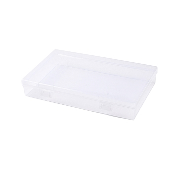 (Defective Closeout Sale: Scratched) Transparent Plastic Box, Rectangle, Clear, 17.8x10.9x3cm
